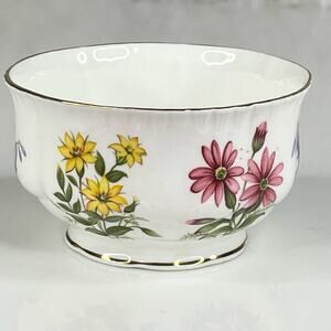 Paragon Porcelain Sugar Bowl 4" English Flower Majesty The Queen Bone China Dish